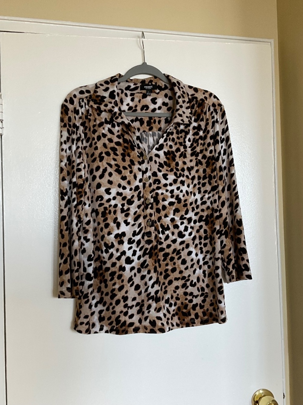 Premise Studio Leopard Print Blouse
